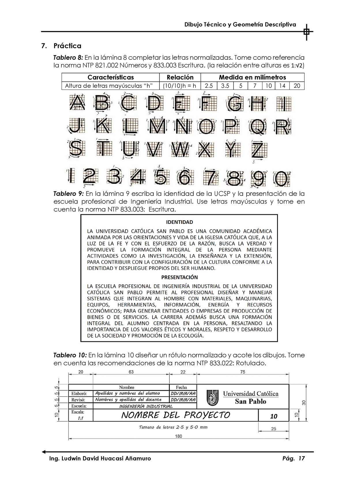 01 Practica Tablero 8-12 - Dibujo Técnico Y Geometría Descriptiva Ing ...