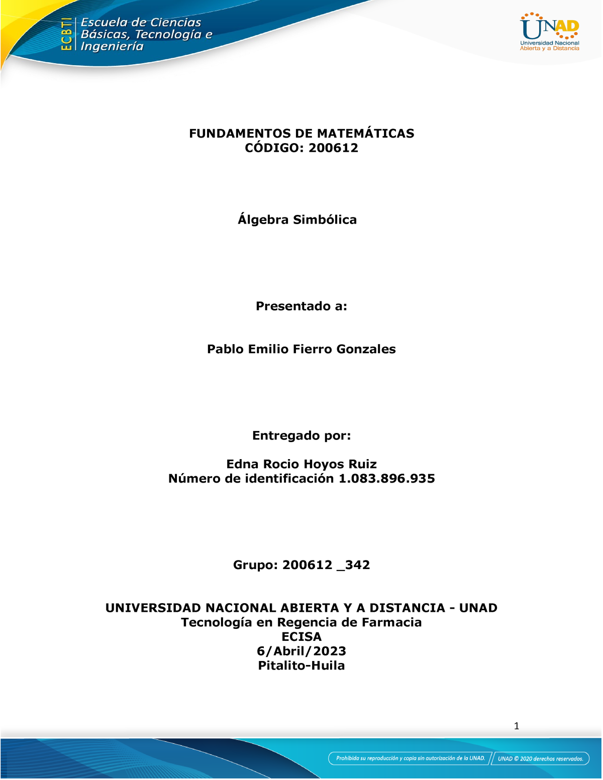 Matematicas Tarea 3 - Pensamiento Logico Matematico - UNAD - Studocu