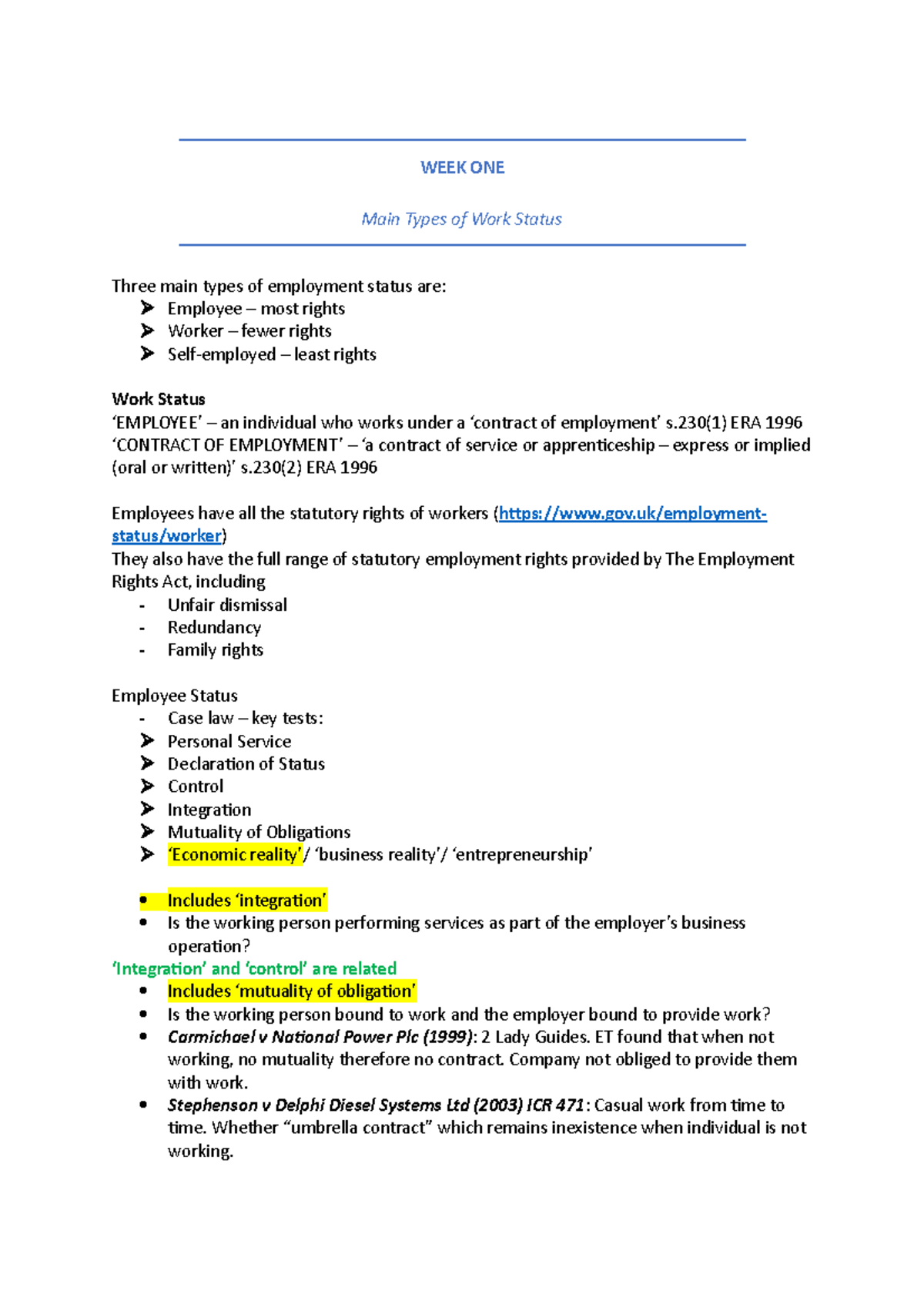 summary-exam-notes-week-one-main-types-of-work-status-three-main