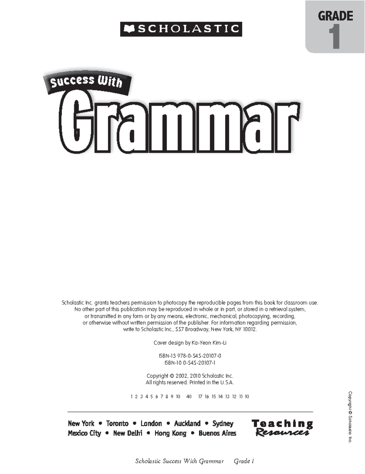 Success with grammar grade 1 - The Most Trusted Name In Learning ® The ...