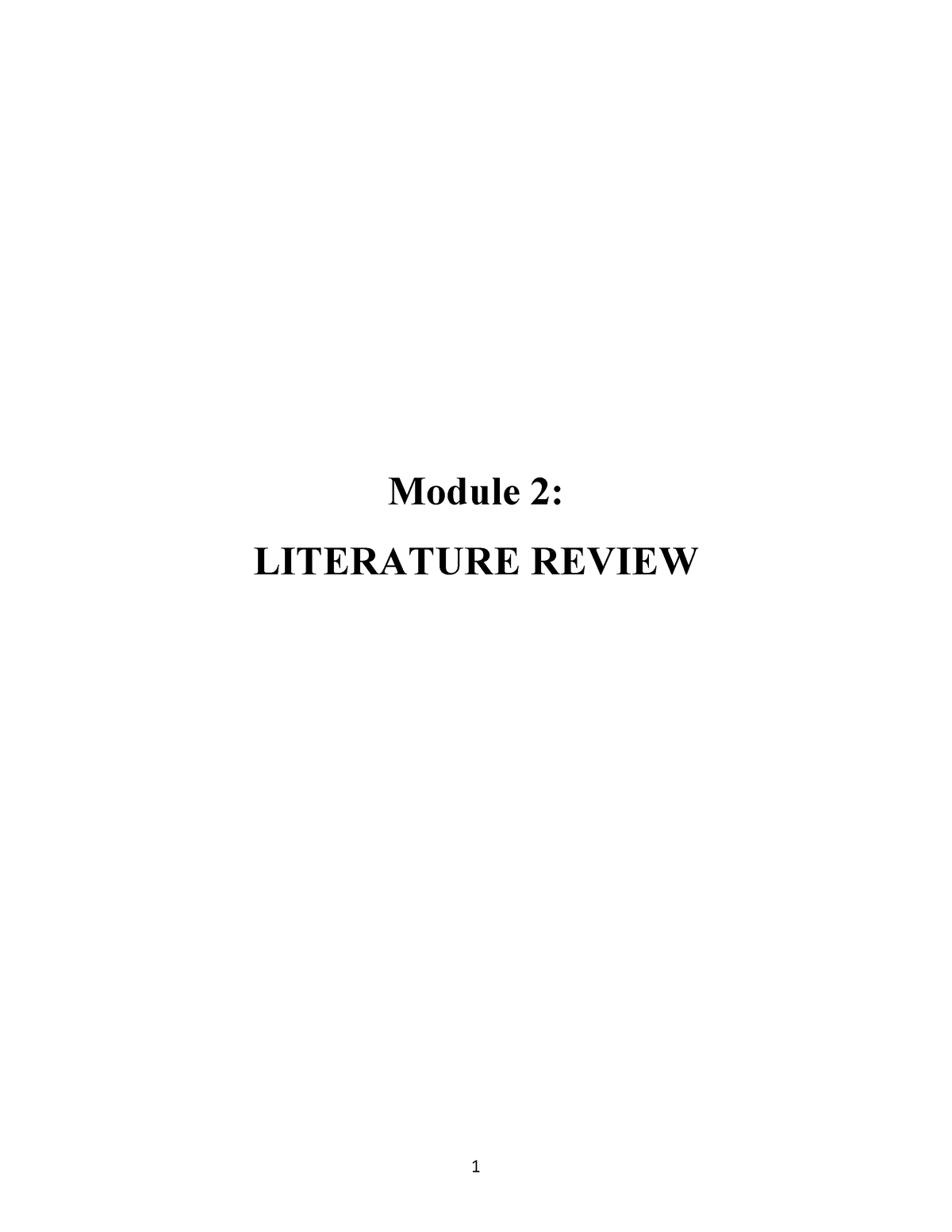 literature review nature