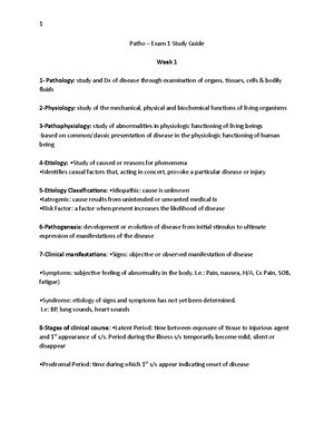 Final Exam Pathophysiology - NUR2063 - Studocu