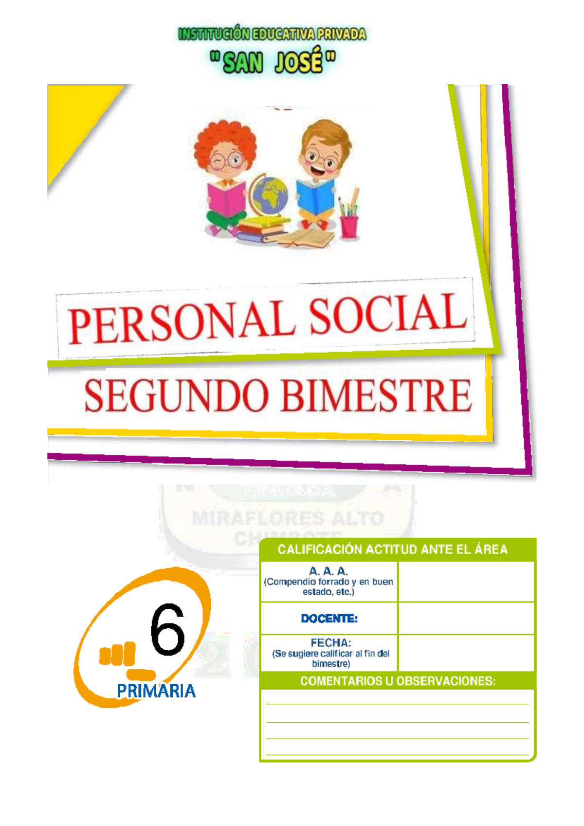 II Bimestre - P.S - 6 TO - Este es un PDF del área de personal social ...