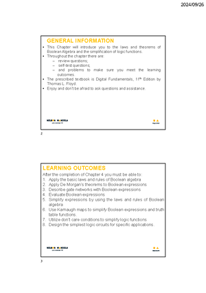 Chapter 4 - Part 1 Digital Systems - GENERAL INFORMATION This Chapter ...