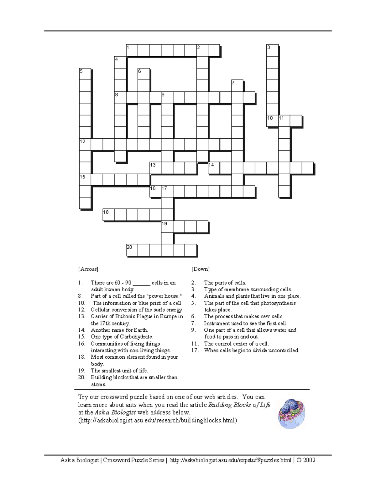 Messenger Molecule Crossword - juvvx9b