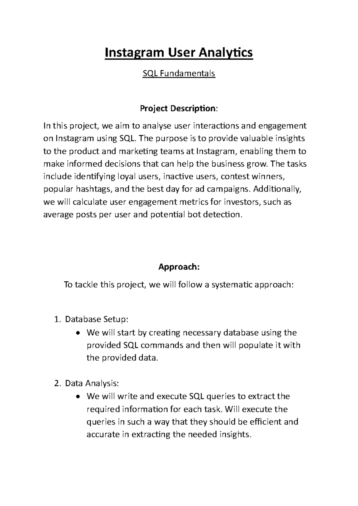 Instagram User Analytics - The purpose is to provide valuable insights ...