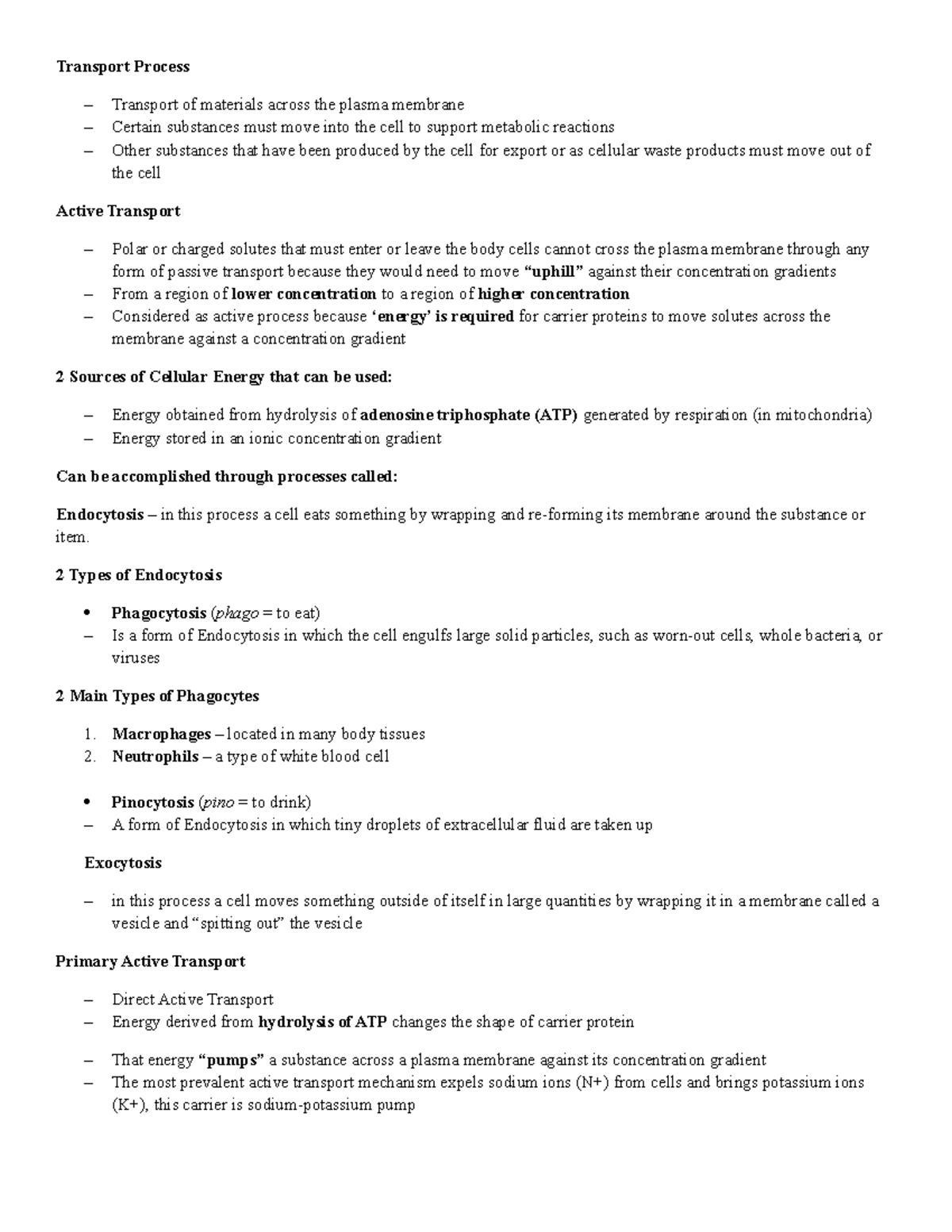 Transport Process Lecture Notes 1 Transport Process Transport Of 