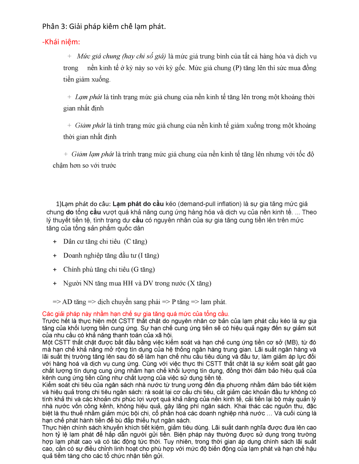 Lạm Phát TÀi LiỆu Phầần 3 Gii Pháp Kiềầm Chềế Lm Phátảạ Khái Nimệ Mức Giá Chung Hay 6245