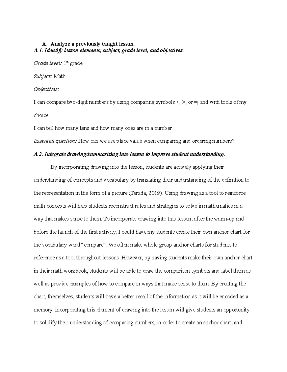 Task 3 - INCREASING UNDERSTANDING AND KNOWLEDGE RETENTION - A. Analyze ...