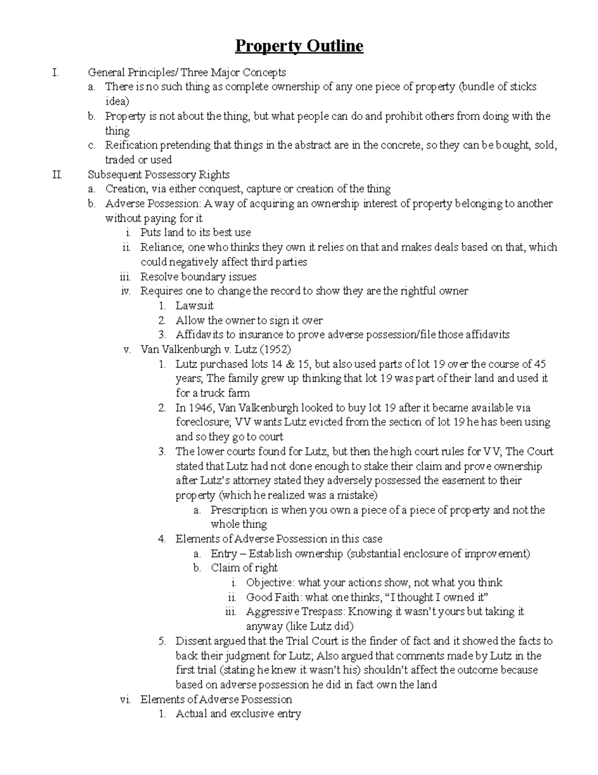 Property Outline - PTE-100 - Studocu