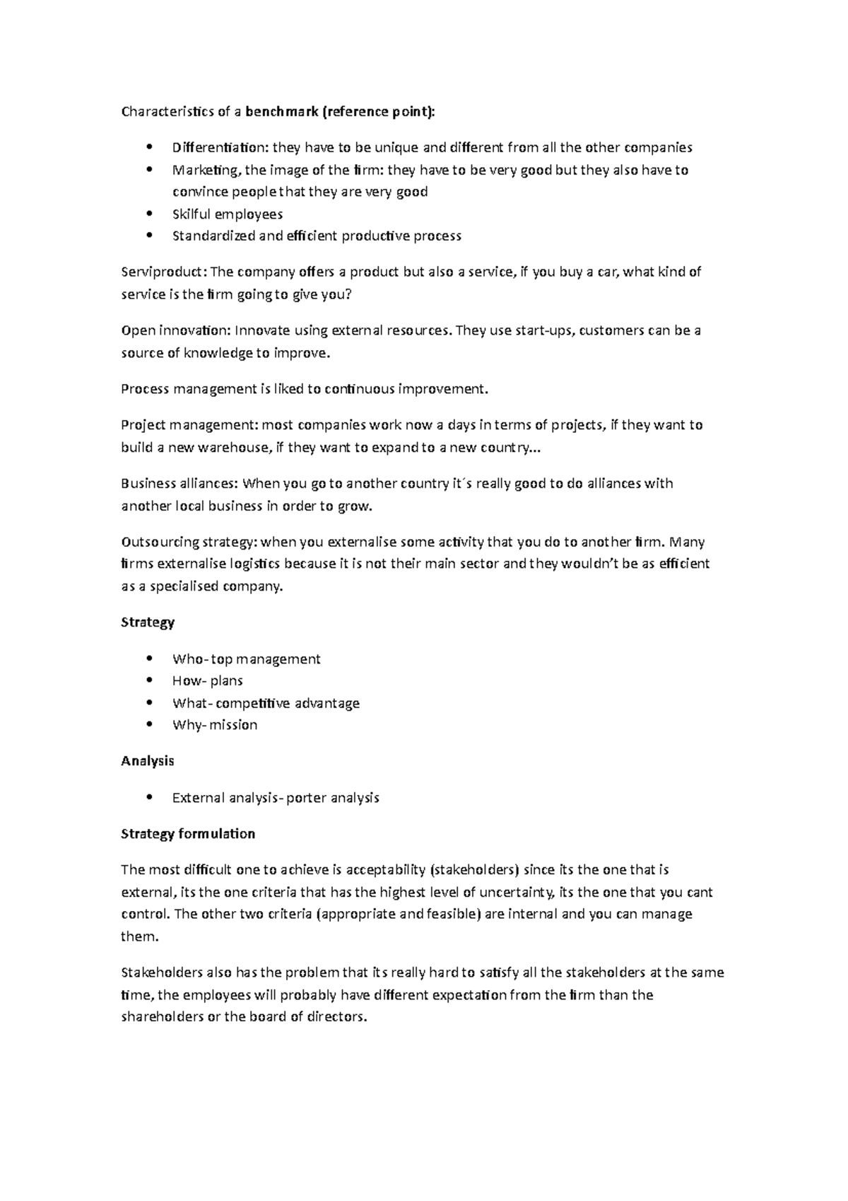 Chapter 2 - Very useful - Characteristics of a benchmark (reference ...