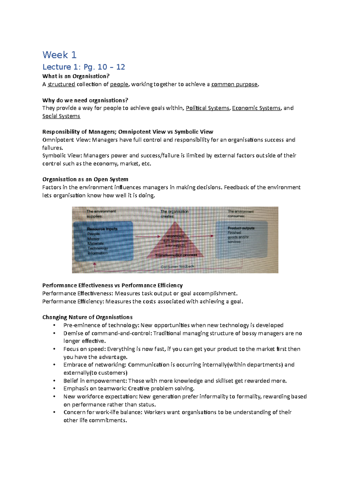 UC: MGMT100 Full Semester Reviewer Notes - Week 1 Lecture 1: Pg. 10 12 ...