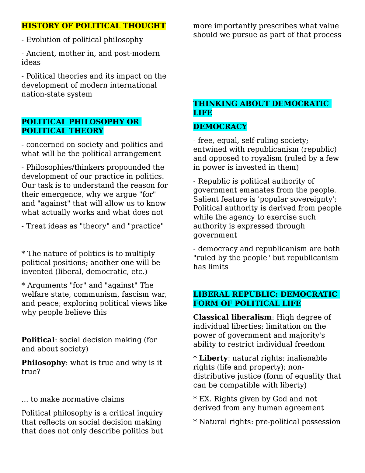 thesis history of political thought