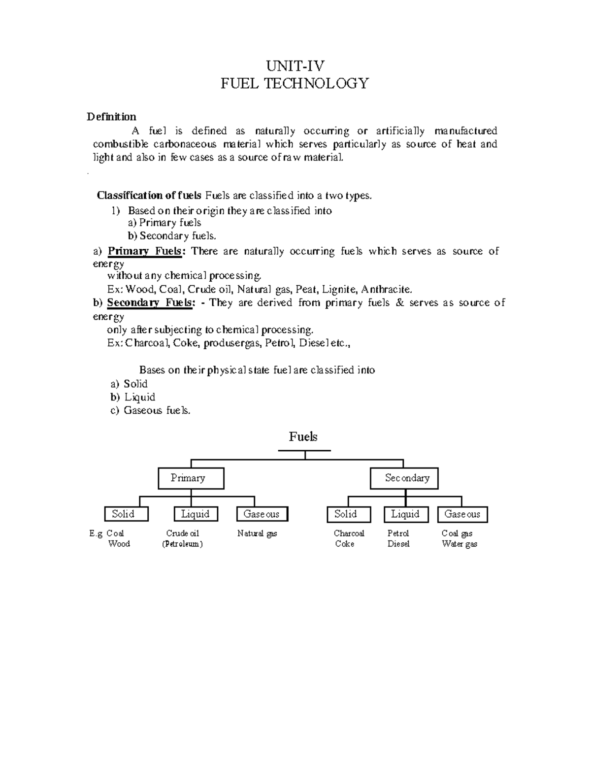 1587193892 UNIT IV Fuels and combustion UNITIV FUEL TECHNOLOGY