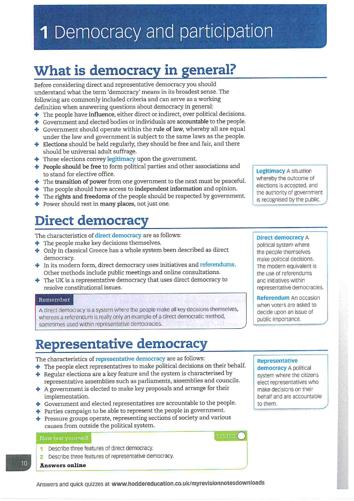 Democracy And Participation Revision Textbook - Studocu