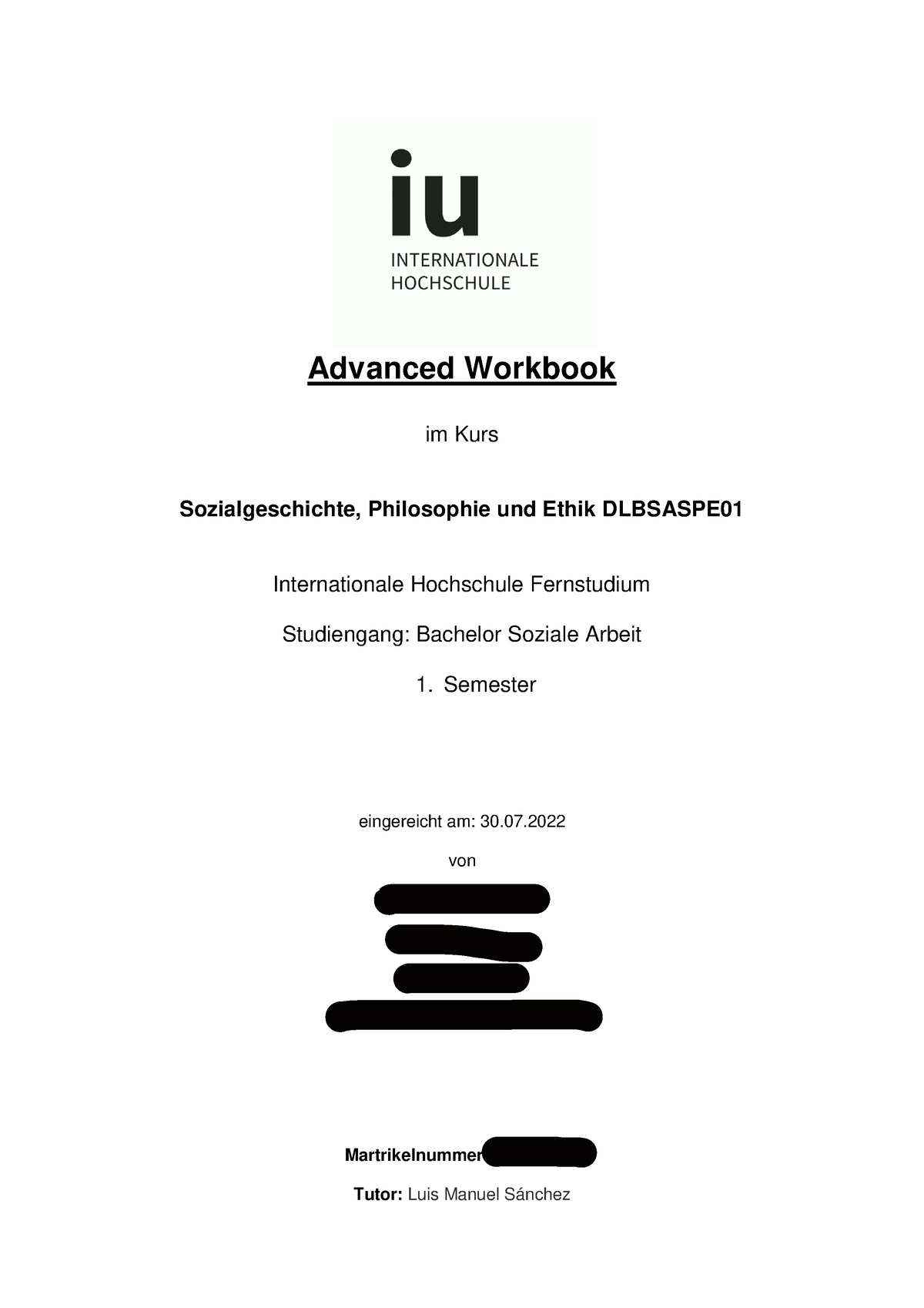 Sozialgeschichte, Philosophie Und Ethik Workbook - Advanced Workbook Im ...