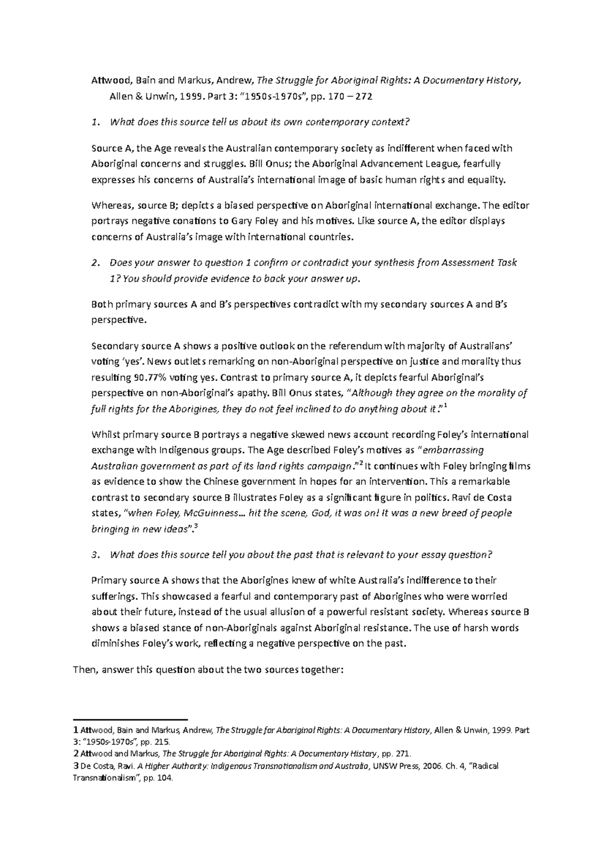 Primary Assessment 2 - Assignment - Attwood, Bain and Markus, Andrew ...