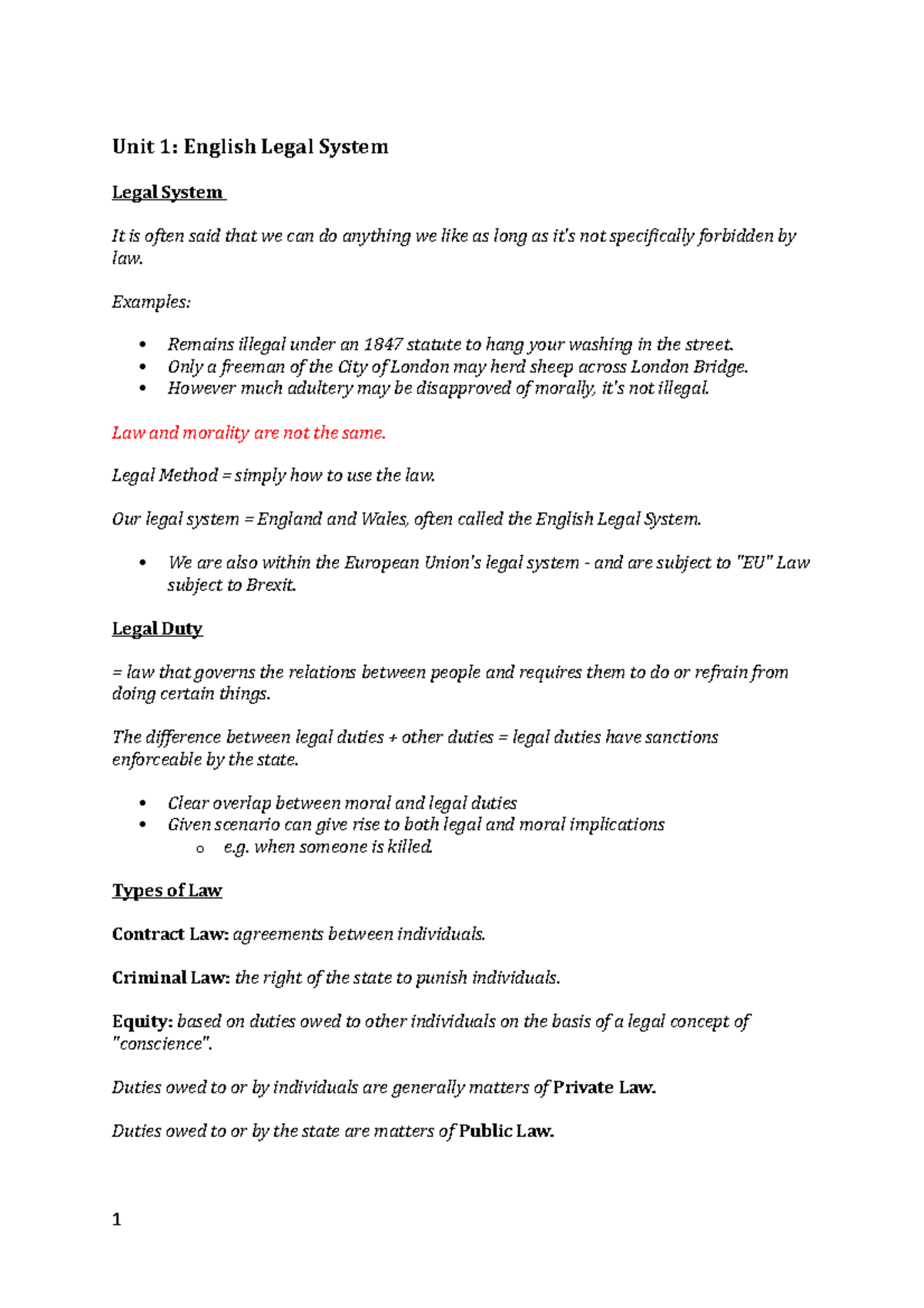 Legal Method Exam Notes - Studocu