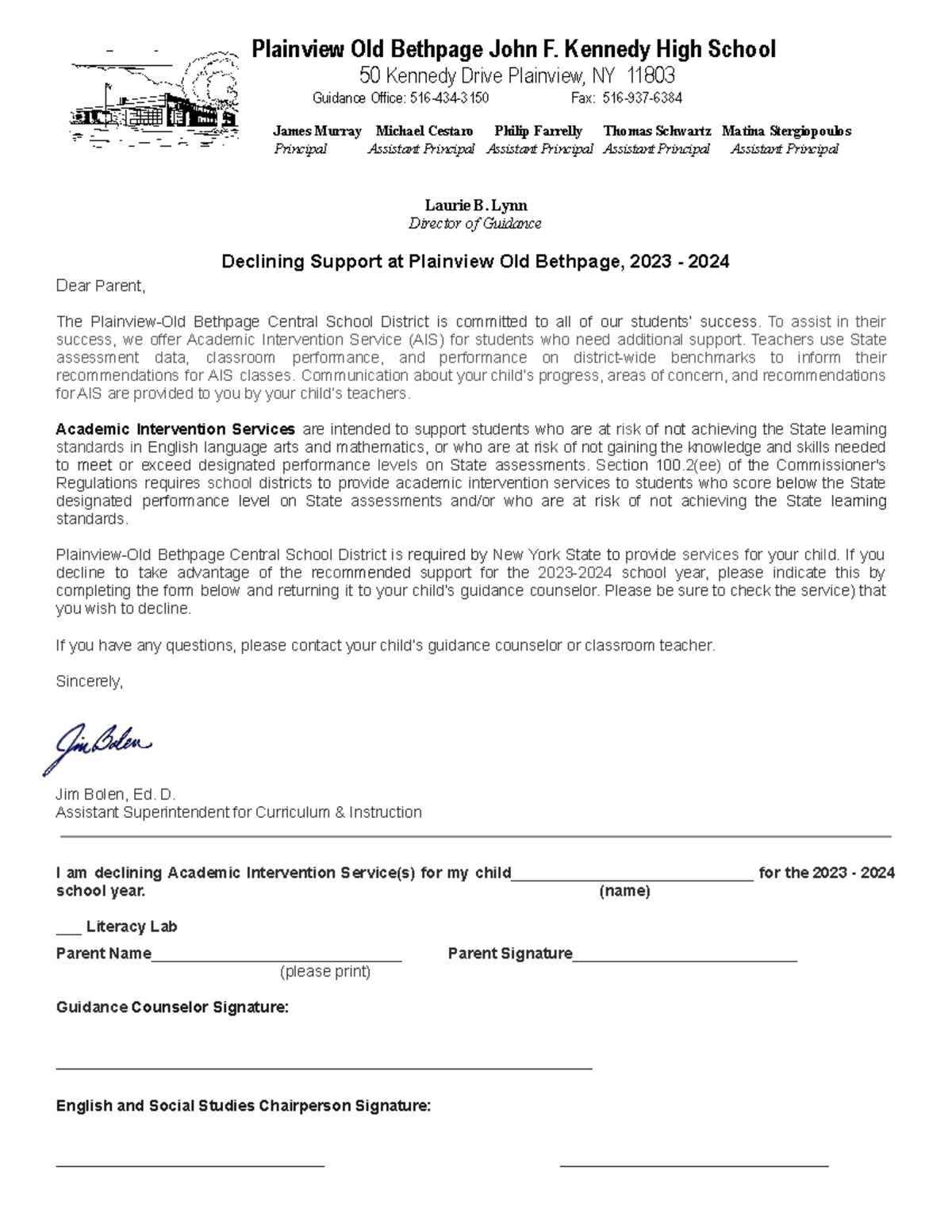 Pobjfkhs AIS declination.docx (002) Plainview Old Bethpage John F