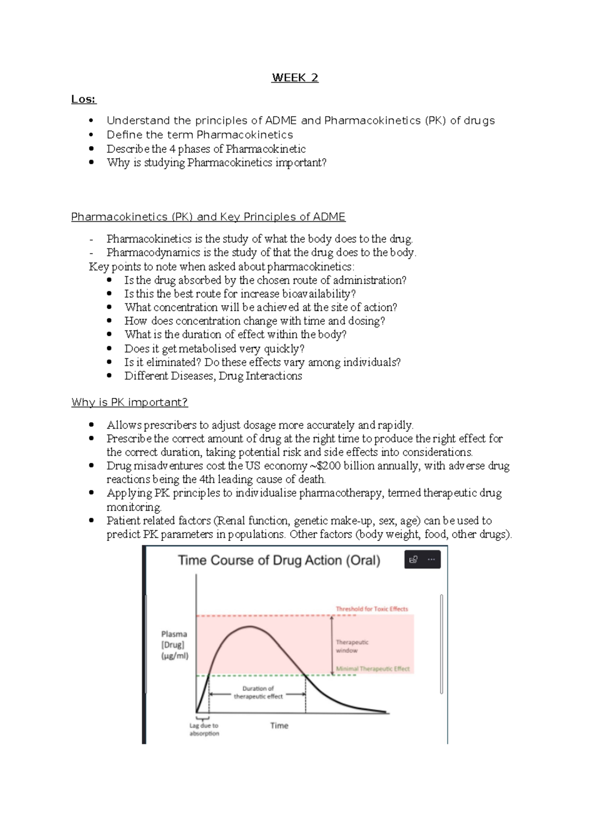 WEEK 2 - WEEK 2 Los: Understand the principles of ADME and ...