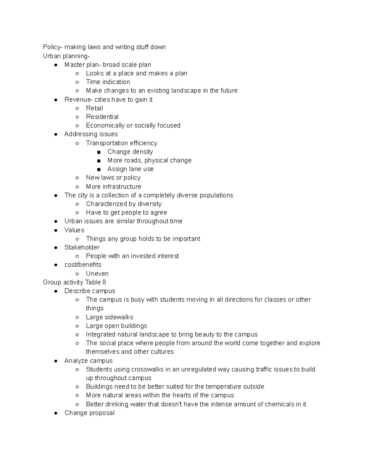 Final Exam GEO 201 - Dr. Jabulzski - Policy- making laws and writing ...