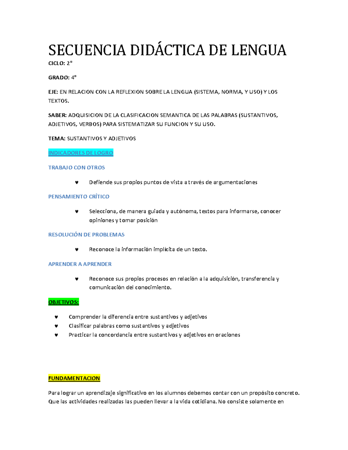 Trashed-1720621927- Secuencia Didactica DE Lengua - SECUENCIA DIDACTICA ...