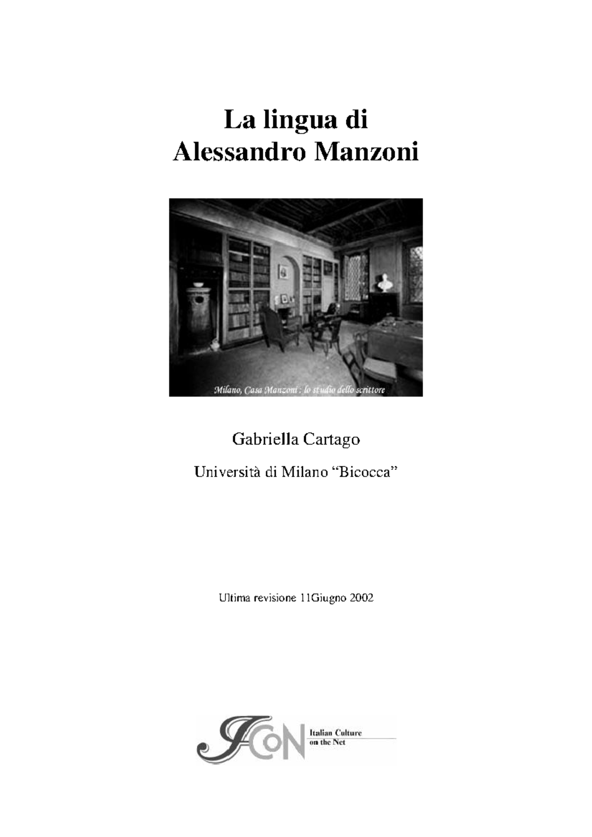 Manzoni Analisi Linguistica - La Lingua Di Alessandro Manzoni Gabriella ...