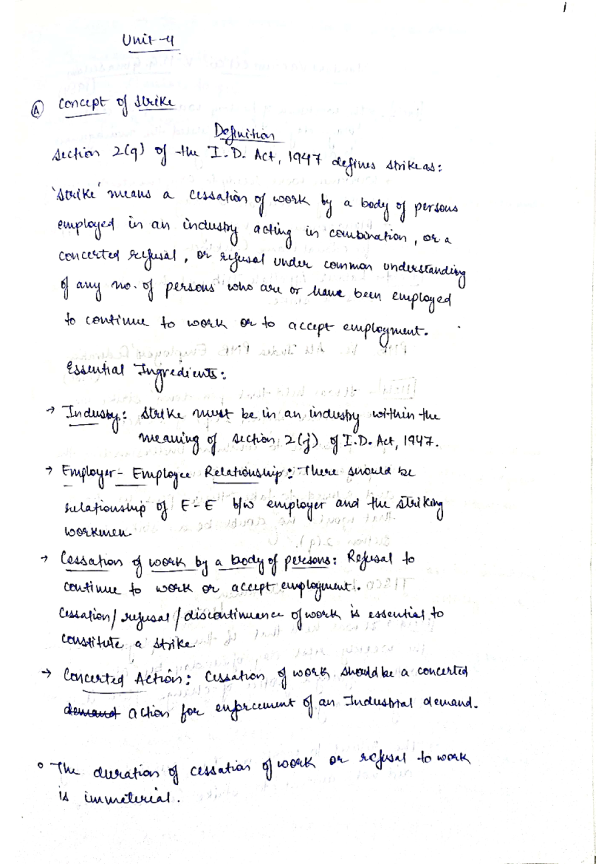 LL-1 Unit-4 SG - Labour Law I - Studocu