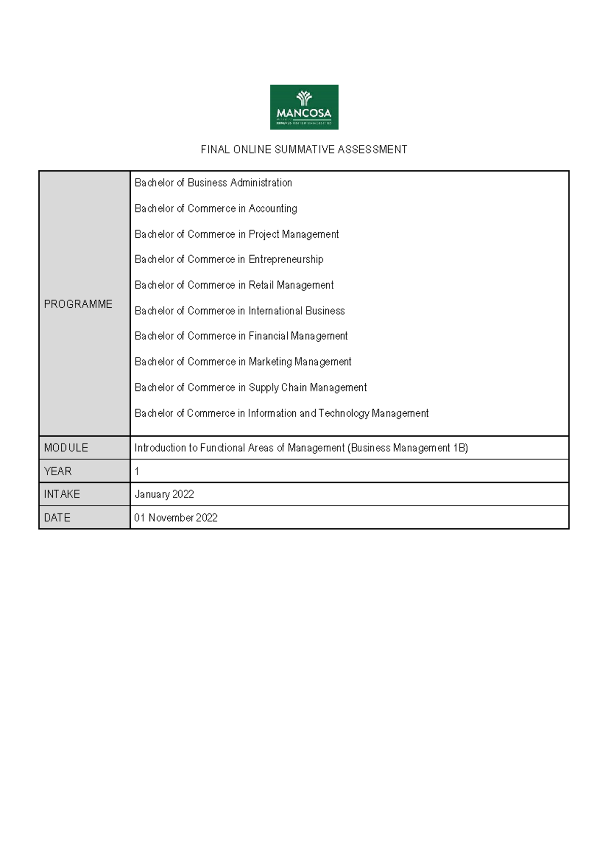 OSA Jan22 BBA IFAM5 Final 20221010091725 - FINAL ONLINE SUMMATIVE ...