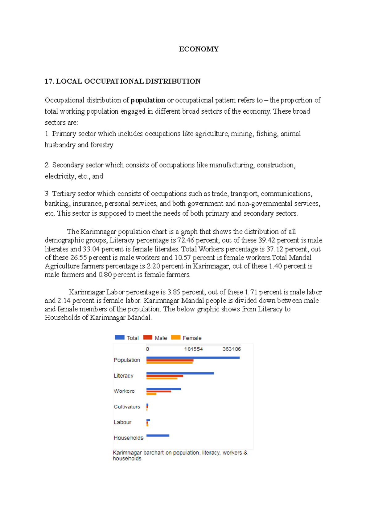 Economy Answers LAW MATERIAL ECONOMY 17. LOCAL OCCUPATIONAL