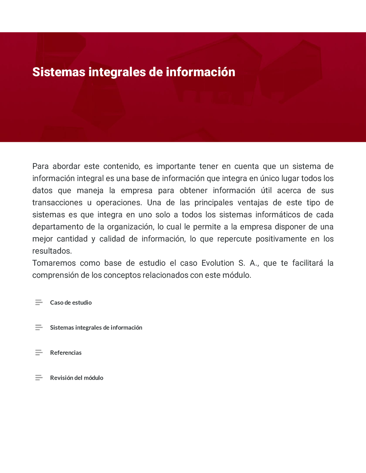 Lectura 4-Sistemas Integrales De Informacion - Para Abordar Este ...