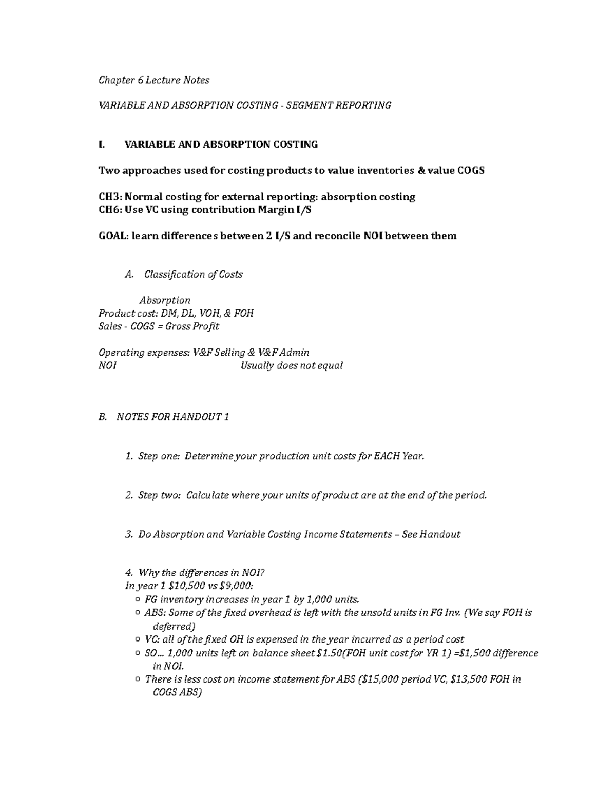 Chapter 6 - Dragone Spring 19 - Chapter 6 Lecture Notes VARIABLE AND ...