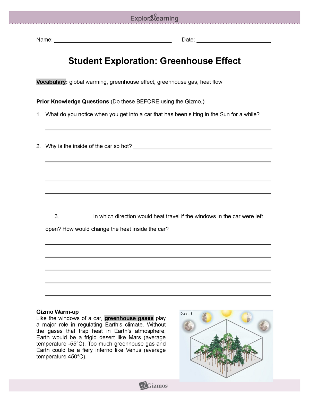 field trip greenhouse worksheet answers