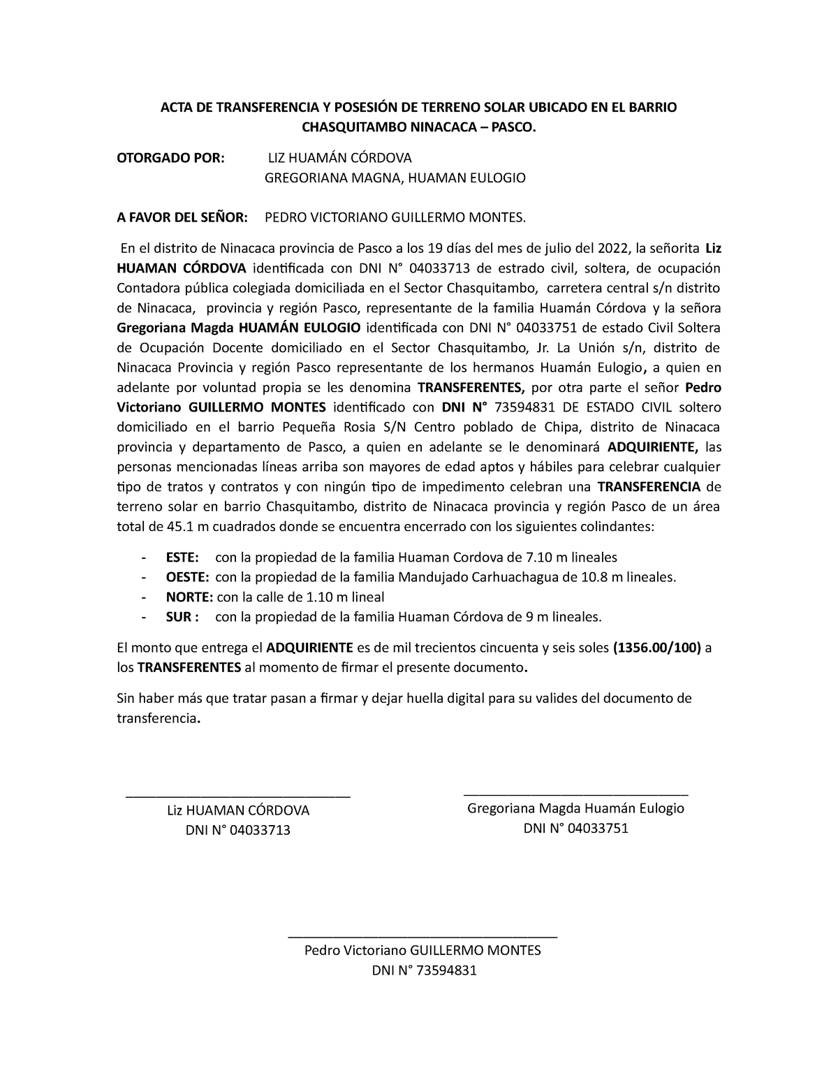 Introducir 62 Imagen Modelo De Acta De Posesión De T