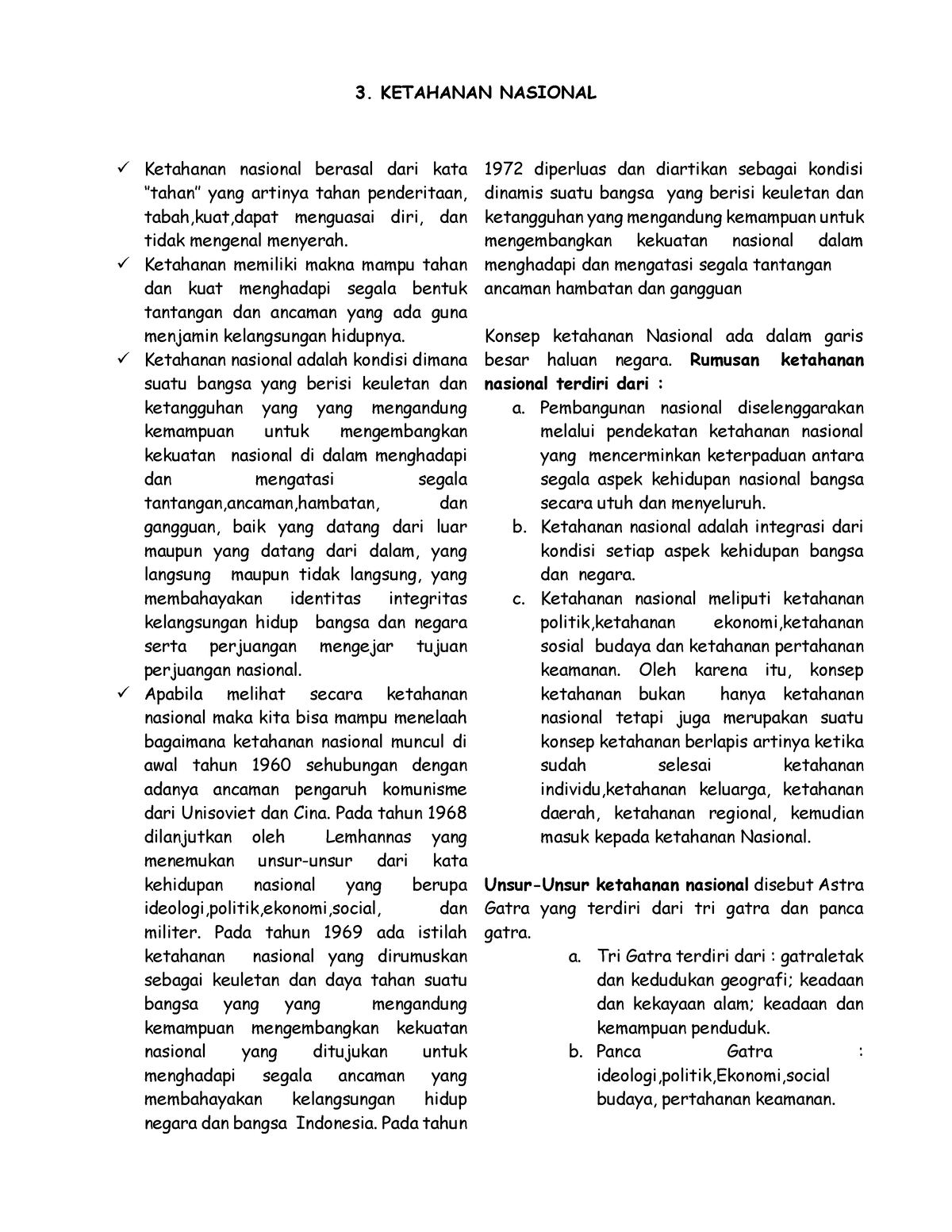 P11 Ketahanan Nasional - 3. KETAHANAN NASIONAL Ketahanan Nasional ...