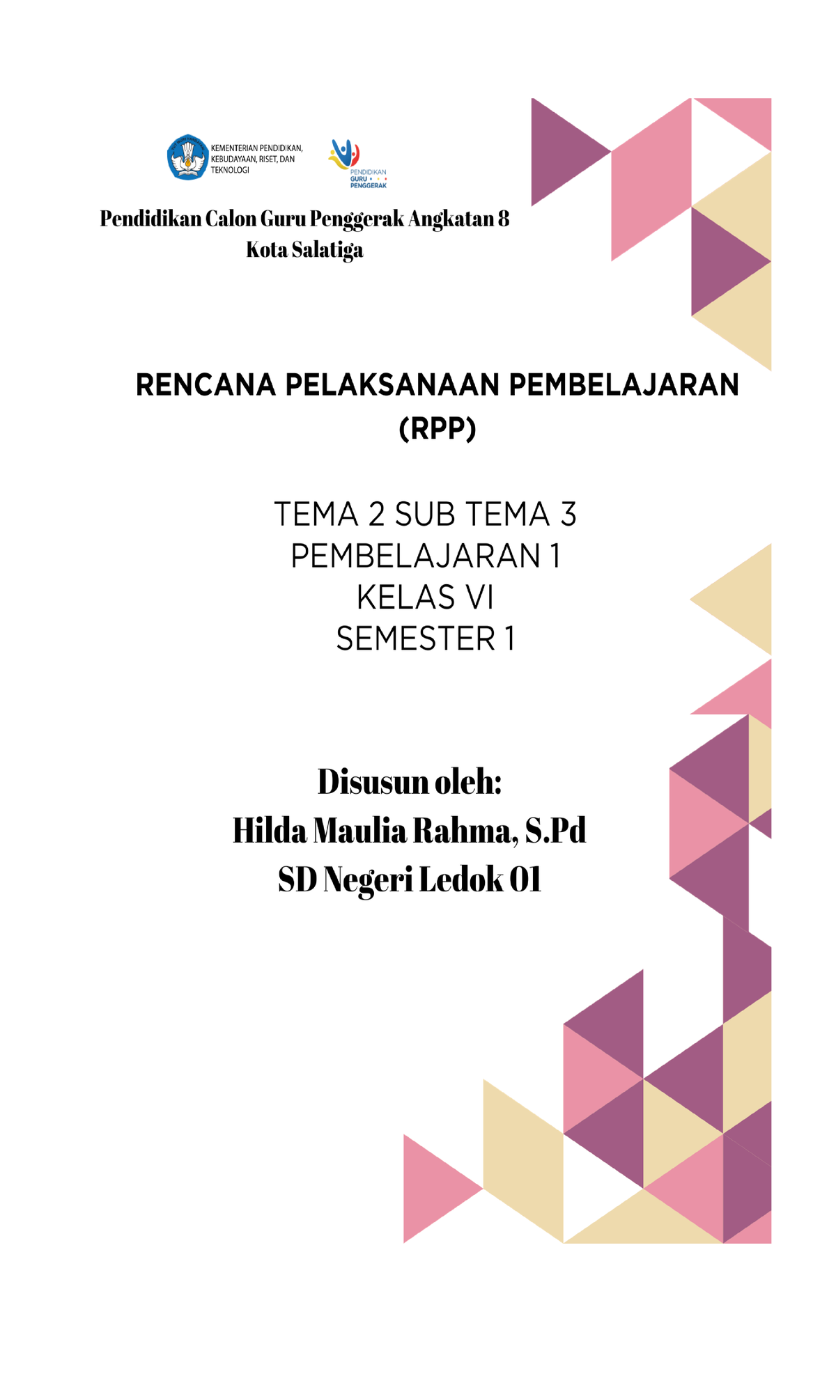 rpp problem solving kelas 4