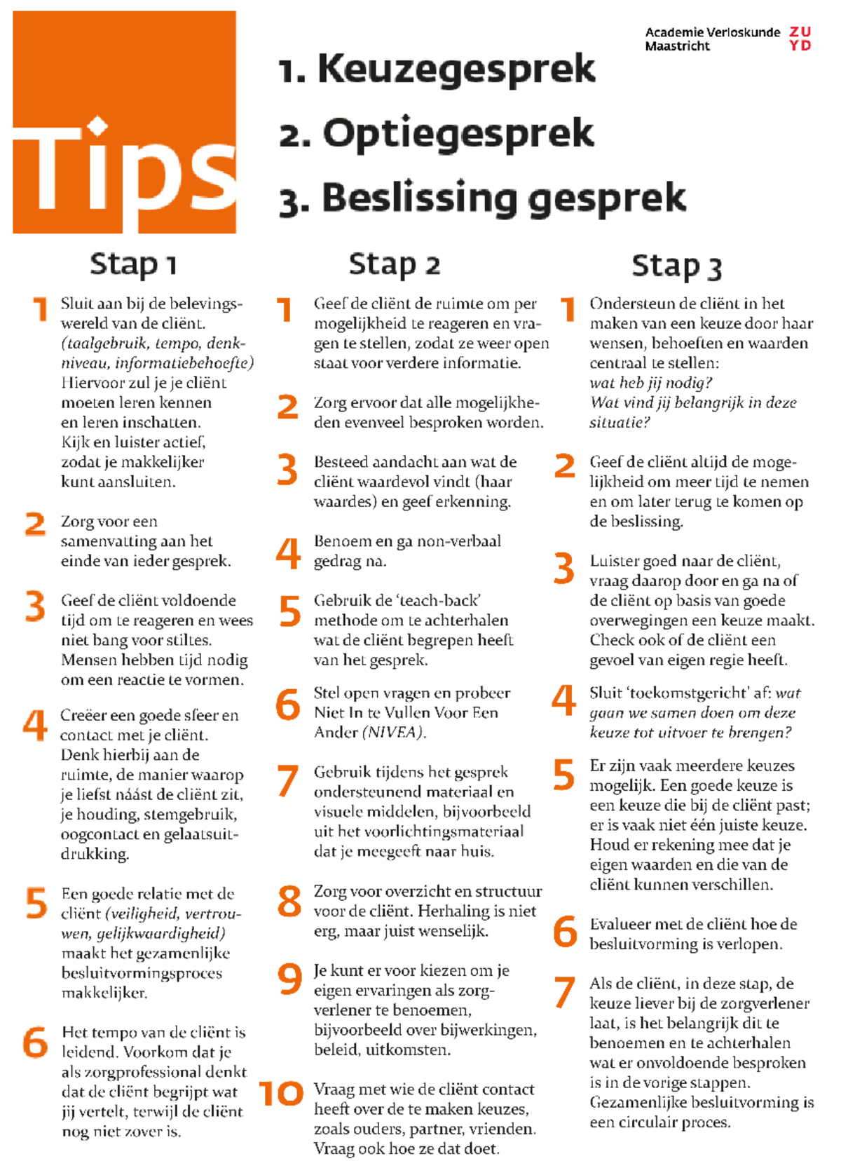 Tips E-learning Soorten Gesprekken - Verloskunde - Studeersnel