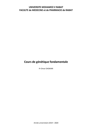 Cours- Version Prof De La Reproduction Humaine - Biologie - UM5 - Studocu