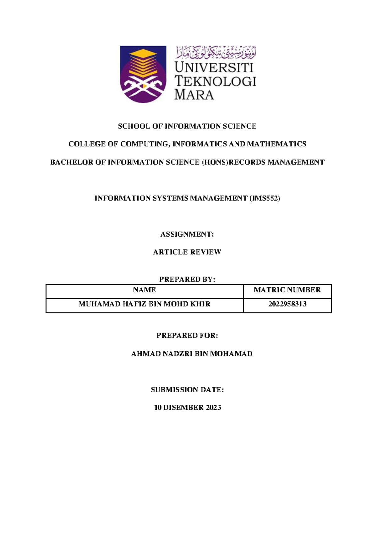 ims552 individual assignment article review