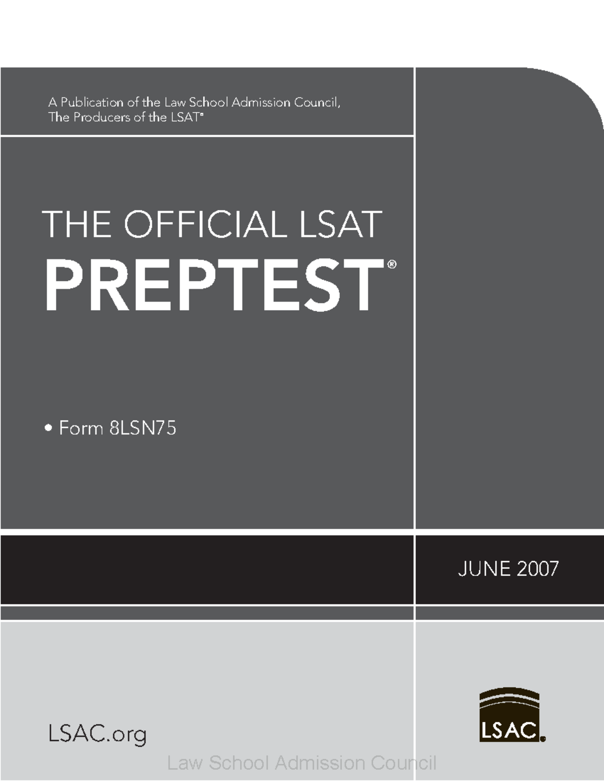 LSAT-practice-set - Lsat Practice Test. Includes Marking Scheme - LSAC ...