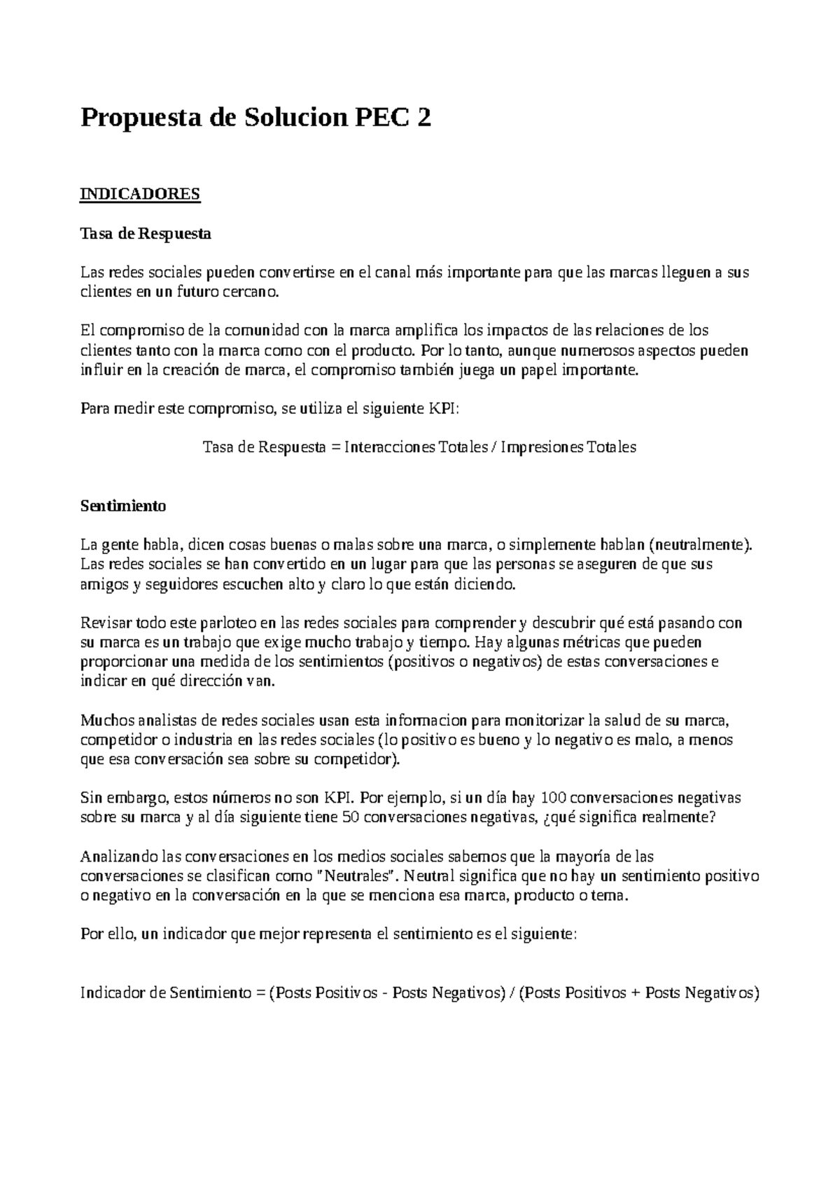 Solucion pec2 business intelligence - Propuesta de Solucion PEC 2 ...