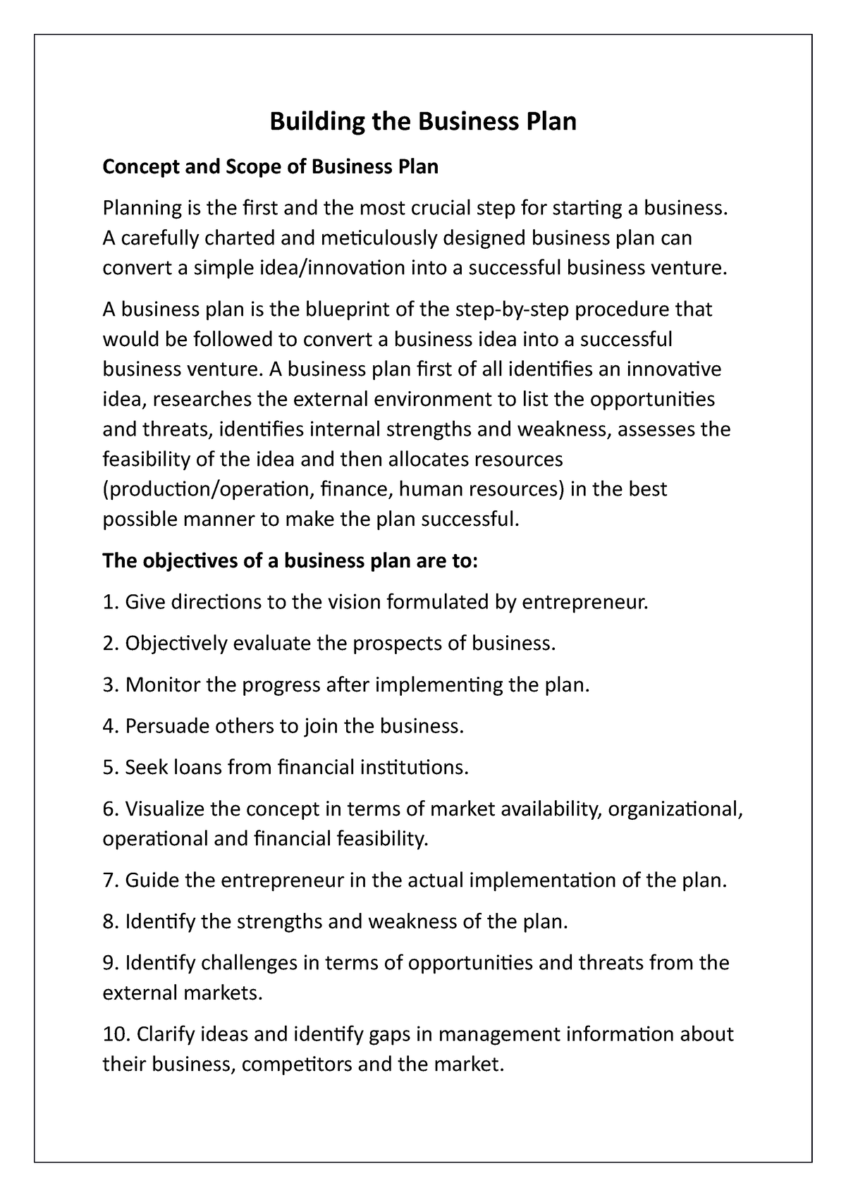 building-the-business-plan-building-the-business-plan-concept-and