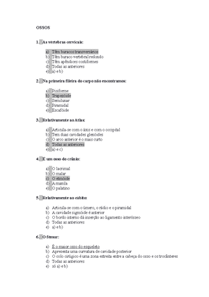 Posição Anatómica e Planos Descritivos - Aula 1 Osteologia Osteologia e ...