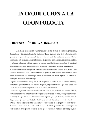 Resumen Ultimas Unidades Intro Imprimir - Introducción A La Odontología ...