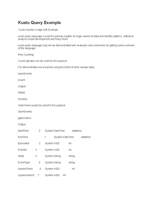 Kql intro - Kusto Query Language (KQL) Introduction This article is for ...