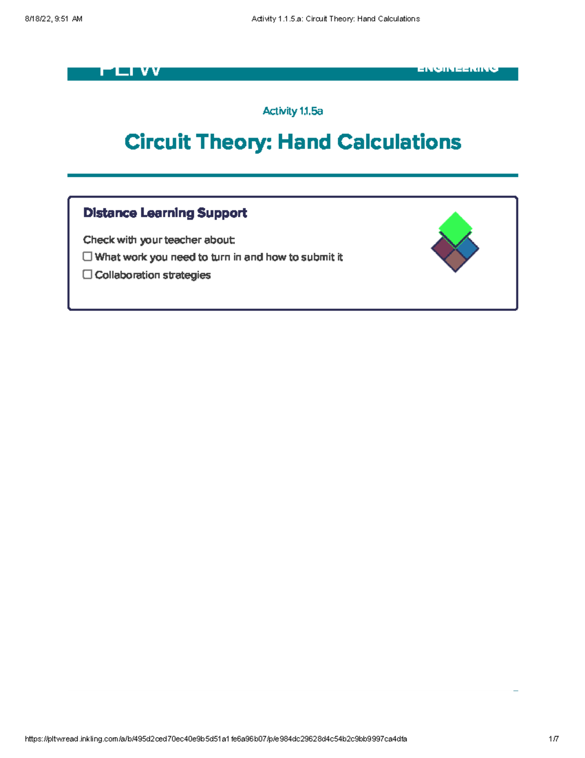 Activity 1.1.5.a Circuit Theory Hand Calculations Digital ...