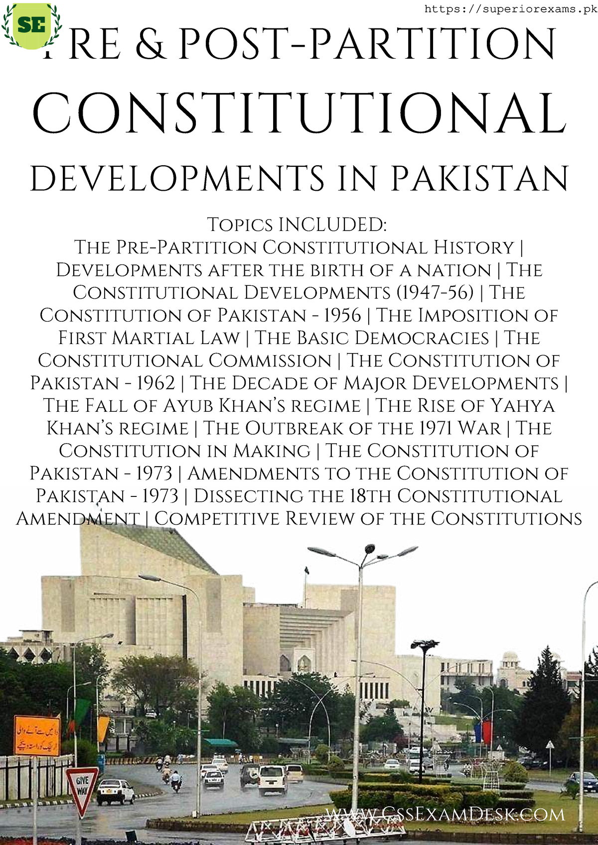 Constitutional Developments In Pakistan - PRE & POST-PARTITION ...