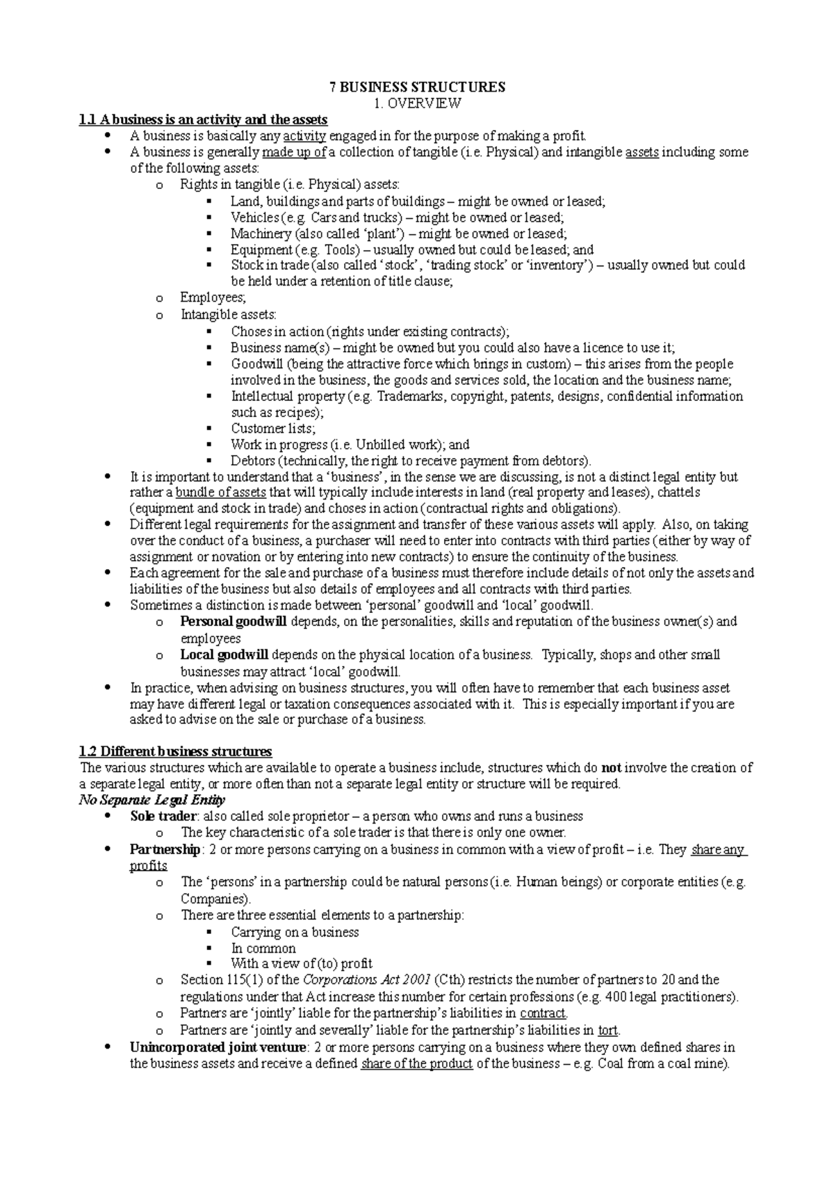 business-structures-7-business-structures-1-overview-1-a-business-is