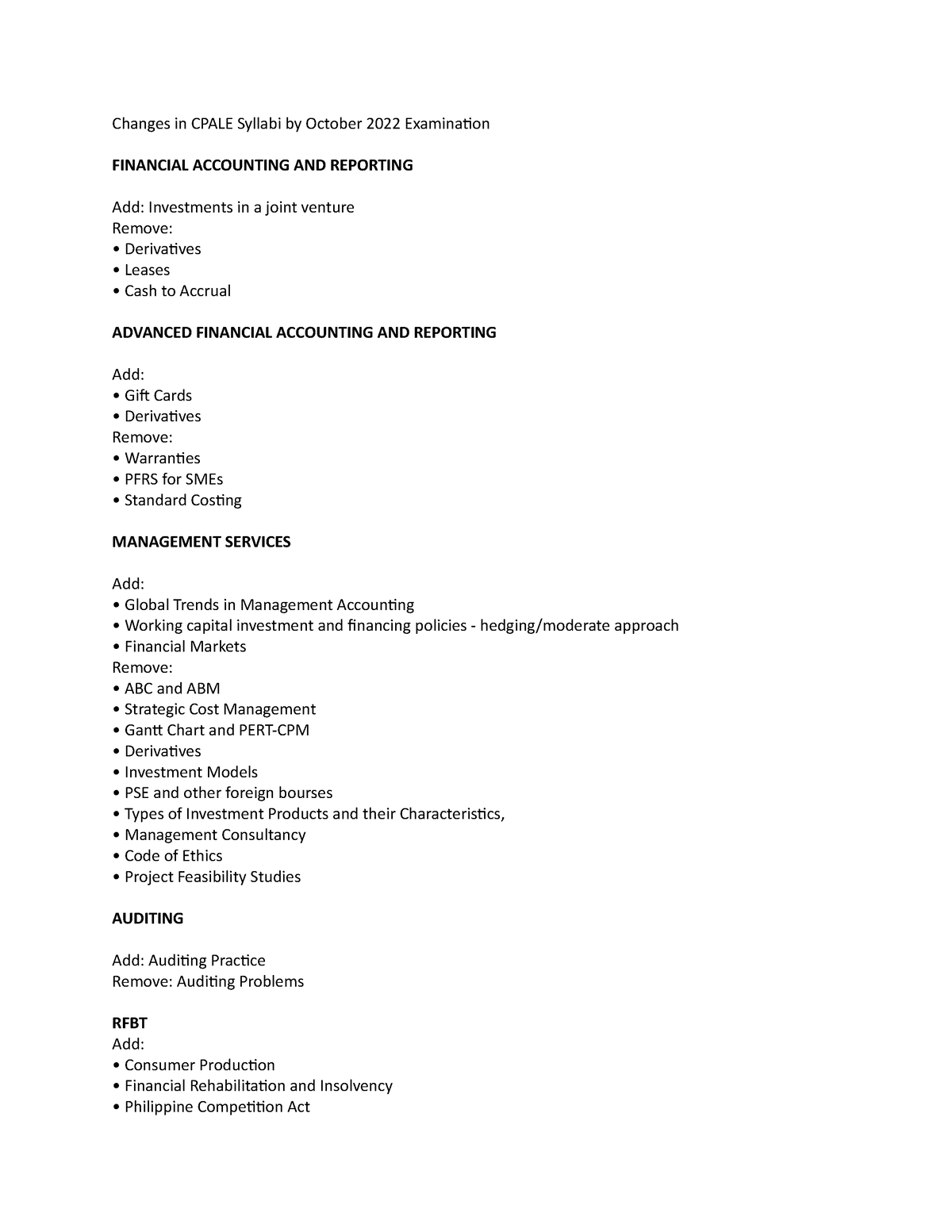 room assignments cpale october 2022