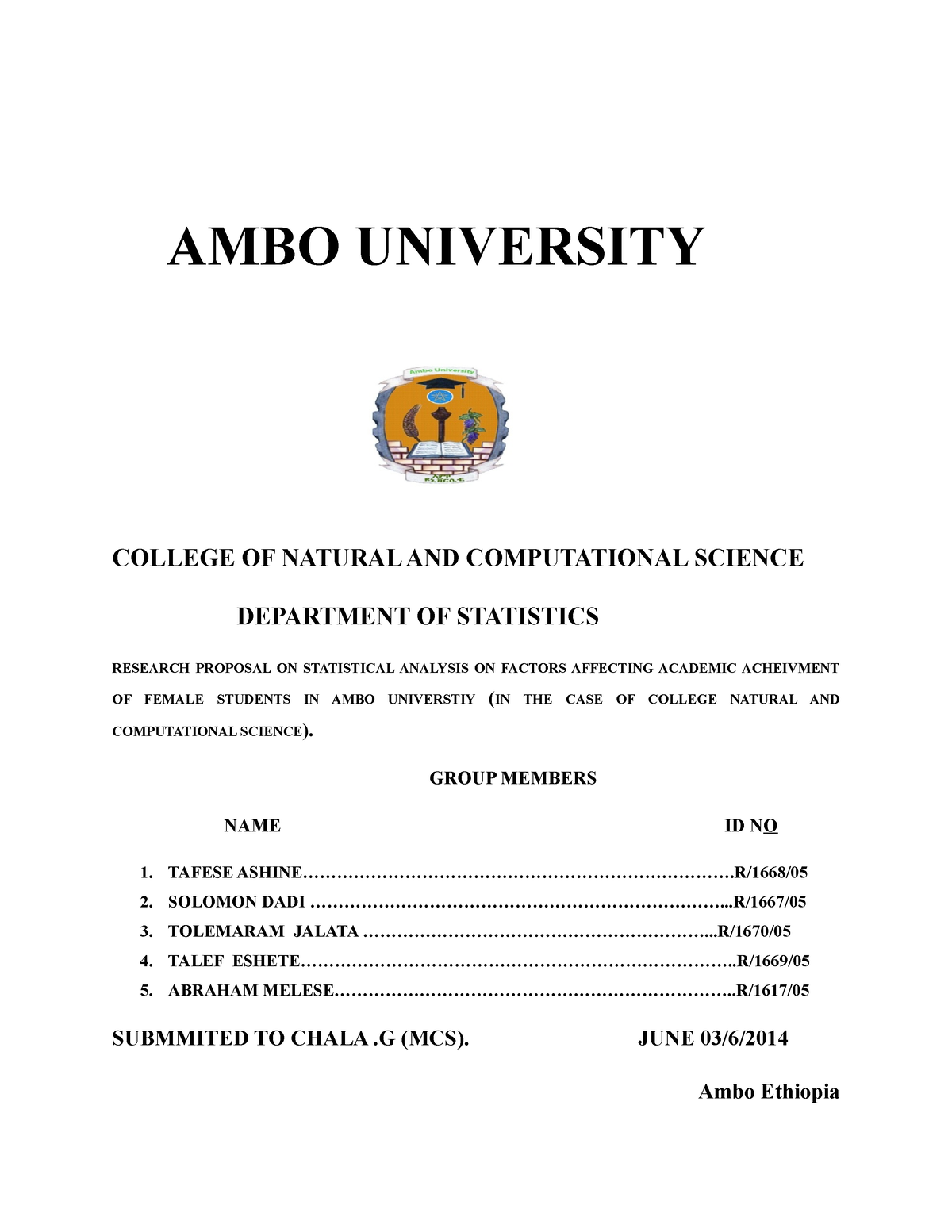 ambo university thesis repository